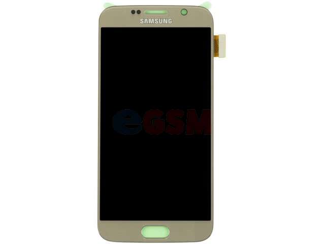 Display cu touchscreen Samsung SM-G920f Galaxy S6 original - auriu