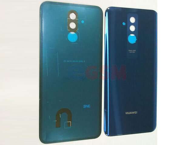 Capac baterie Huawei Mate 20 Lite, SNE-LX1 DS, SNE-LX3 DS, INE-LX2 albastru DIN STICLA
