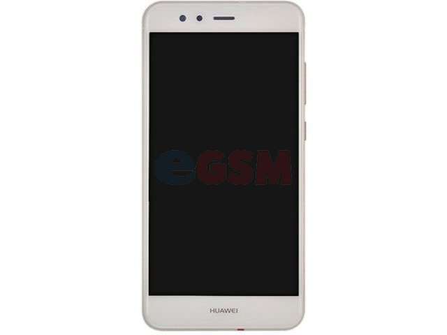 Display cu touchscreen si rama Huawei P10 Lite WAS-LX1, LX1A alb