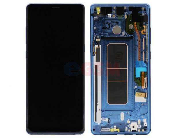 Display cu touchscreen si rama Samsung SM-N960F Galaxy Note 9 albastru original